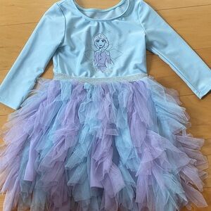 Frozen Elsa Blue and Purple Girls Dress